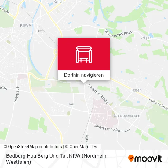 Bedburg-Hau Berg Und Tal Karte