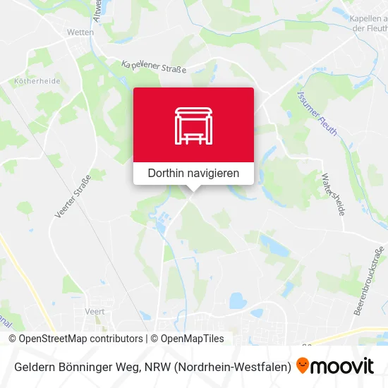 Geldern Bönninger Weg Karte