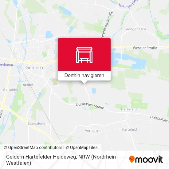 Geldern Hartefelder Heideweg Karte