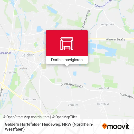 Geldern Hartefelder Heideweg Karte