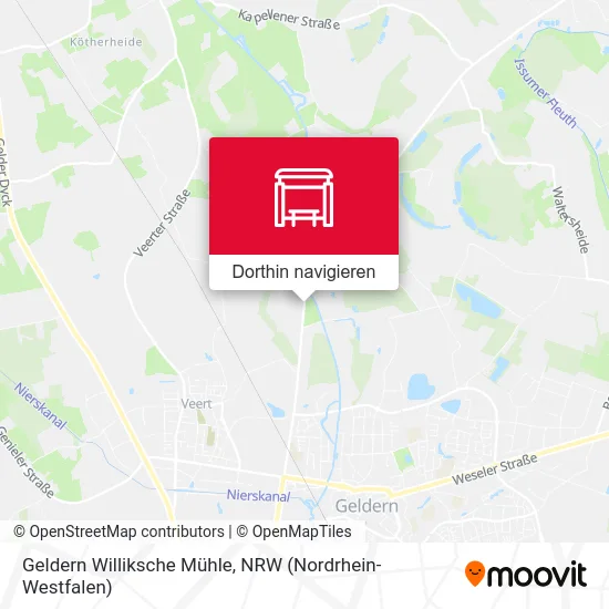Geldern Williksche Mühle Karte