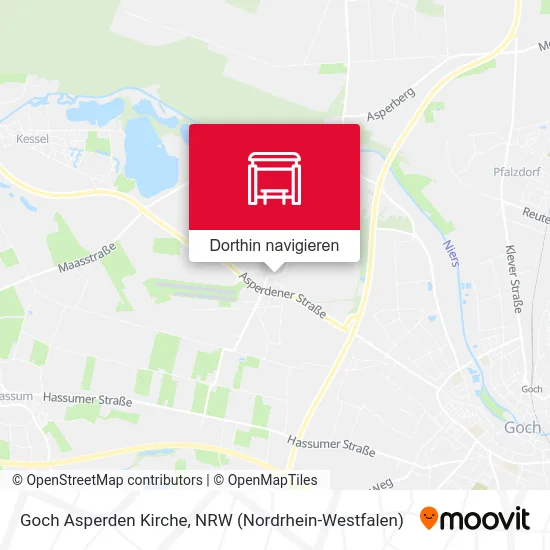 Goch Asperden Kirche Karte