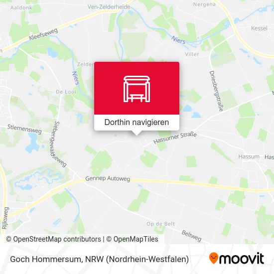 Goch Hommersum Karte