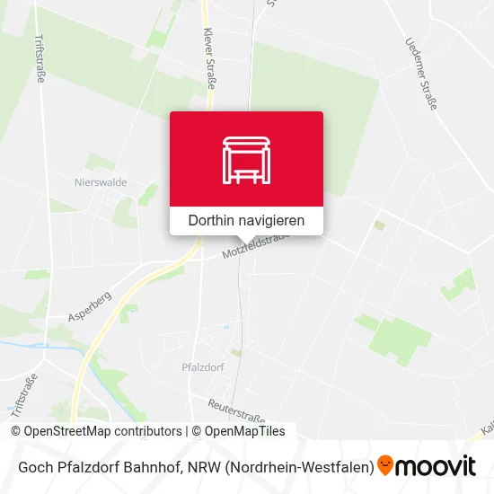 Goch Pfalzdorf Bahnhof Karte