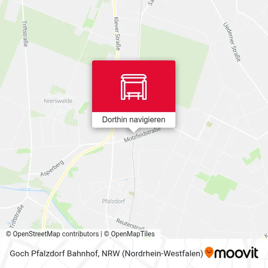 Goch Pfalzdorf Bahnhof Karte