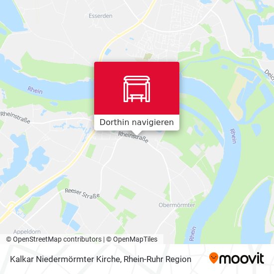 Kalkar Niedermörmter Kirche Karte