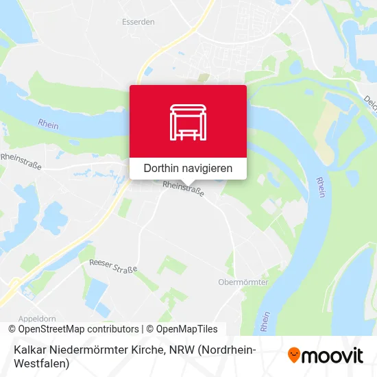 Kalkar Niedermörmter Kirche Karte