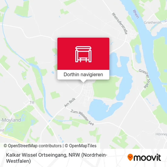 Kalkar Wissel Ortseingang Karte