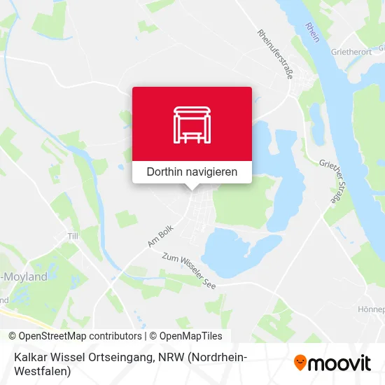 Kalkar Wissel Ortseingang Karte