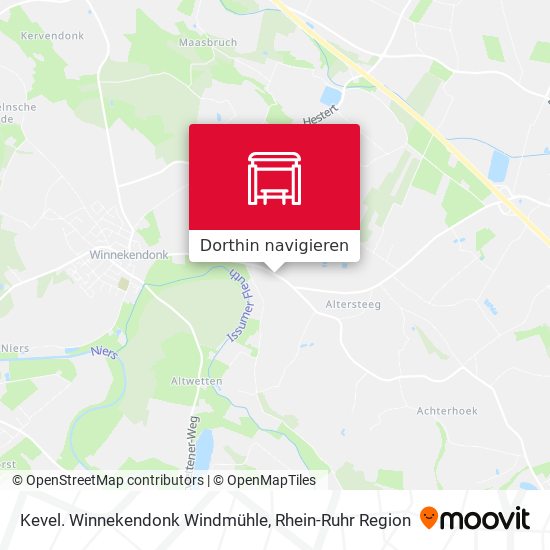 Kevel. Winnekendonk Windmühle Karte