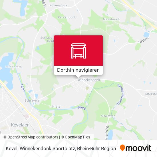 Kevel. Winnekendonk Sportplatz Karte