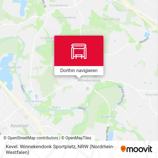 Kevel. Winnekendonk Sportplatz Karte