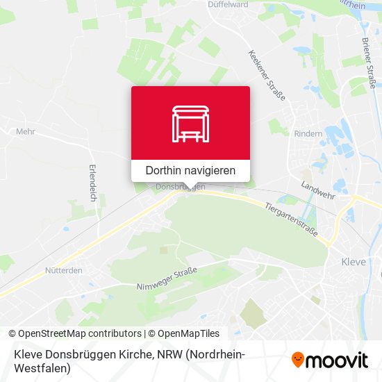 Kleve Donsbrüggen Kirche Karte