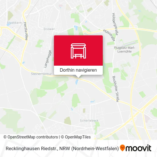 Recklinghausen Riedstr. Karte