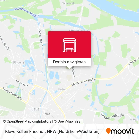 Kleve Kellen Friedhof Karte