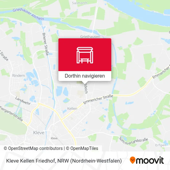 Kleve Kellen Friedhof Karte