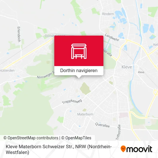 Kleve Materborn Schweizer Str. Karte