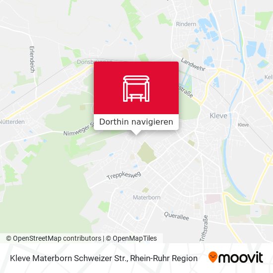 Kleve Materborn Schweizer Str. Karte