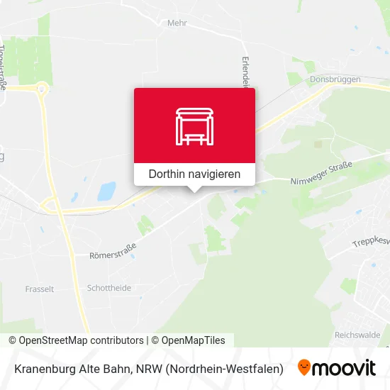 Kranenburg Alte Bahn Karte