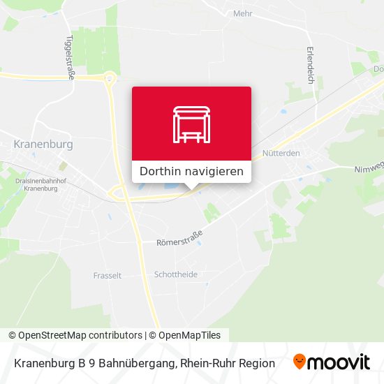 Kranenburg B 9 Bahnübergang Karte