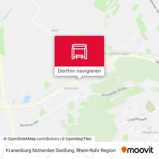Kranenburg Nütterden Siedlung Karte