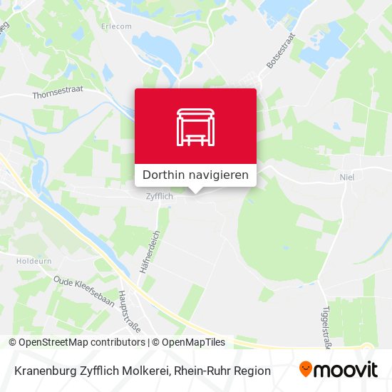 Kranenburg Zyfflich Molkerei Karte