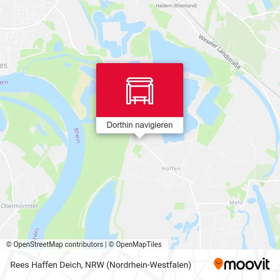 Rees Haffen Deich Karte