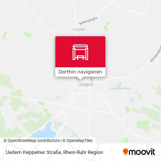 Uedem Keppelner Straße Karte