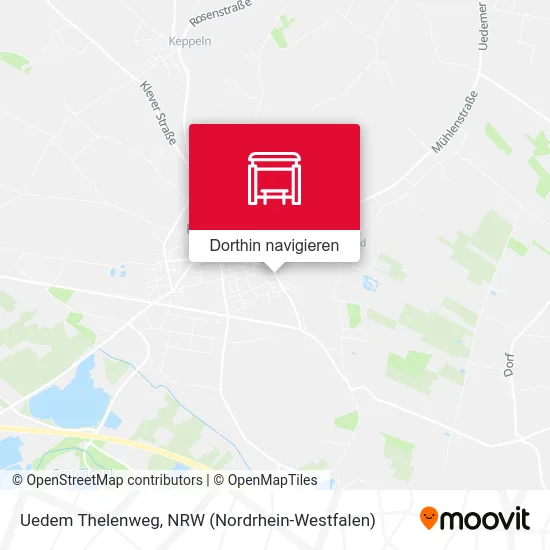 Uedem Thelenweg Karte