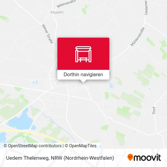 Uedem Thelenweg Karte