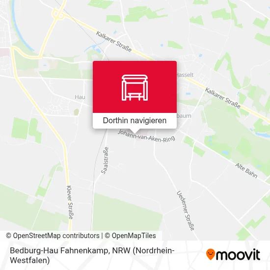 Bedburg-Hau Fahnenkamp Karte