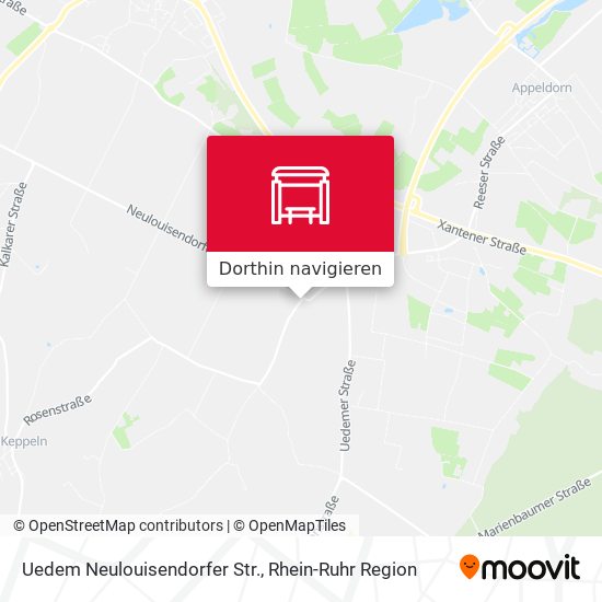 Uedem Neulouisendorfer Str. Karte