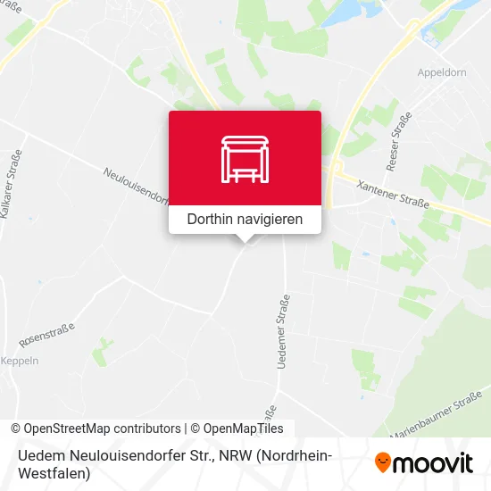 Uedem Neulouisendorfer Str. Karte