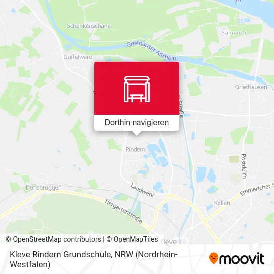Kleve Rindern Grundschule Karte