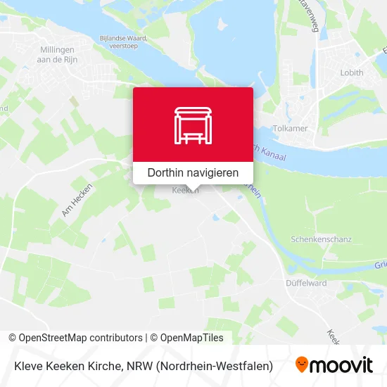 Kleve Keeken Kirche Karte