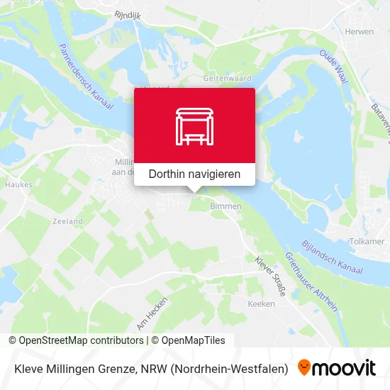 Kleve Millingen Grenze Karte