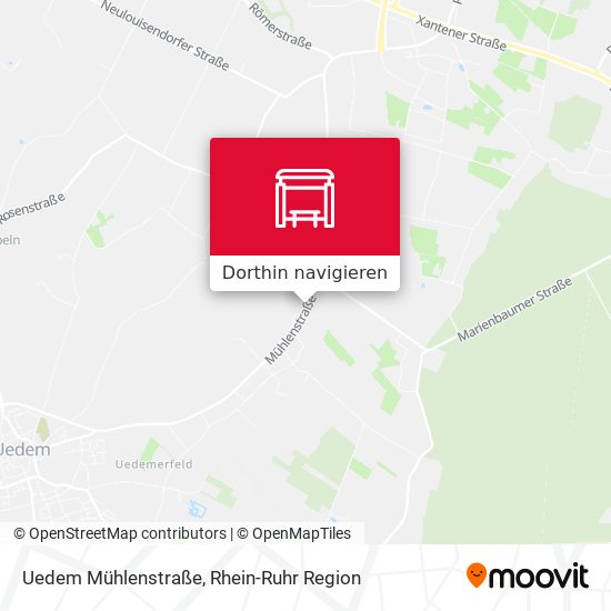Uedem Mühlenstraße Karte