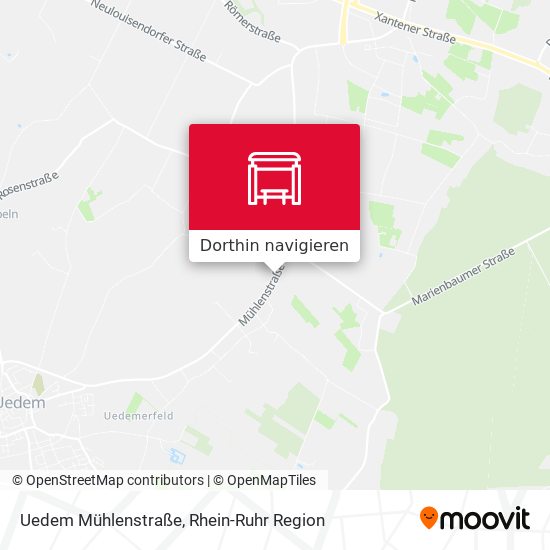 Uedem Mühlenstraße Karte