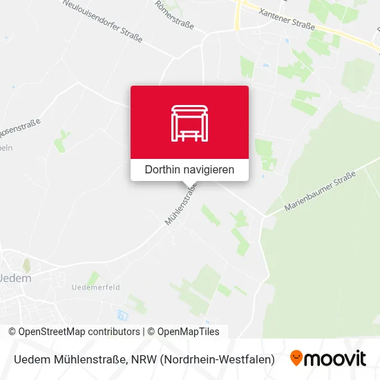 Uedem Mühlenstraße Karte