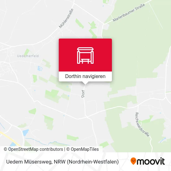 Uedem Müsersweg Karte