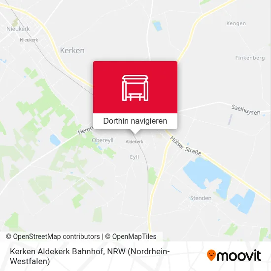 Kerken Aldekerk Bahnhof Karte