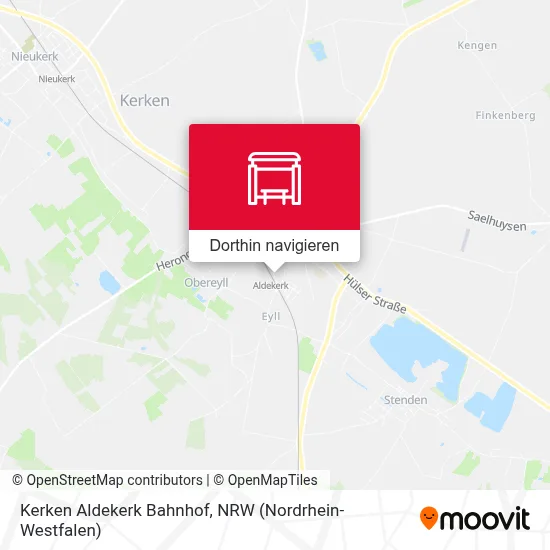 Kerken Aldekerk Bahnhof Karte