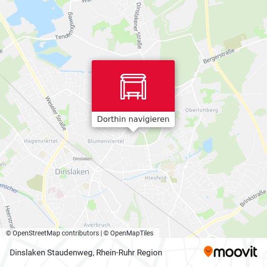 Dinslaken Staudenweg Karte