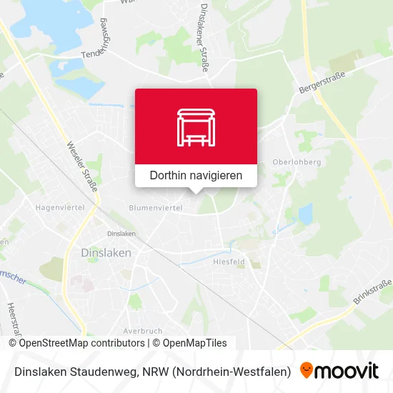 Dinslaken Staudenweg Karte