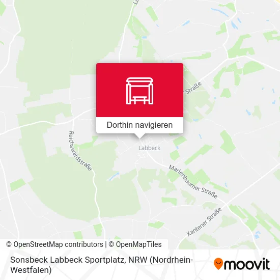 Sonsbeck Labbeck  Sportplatz Karte