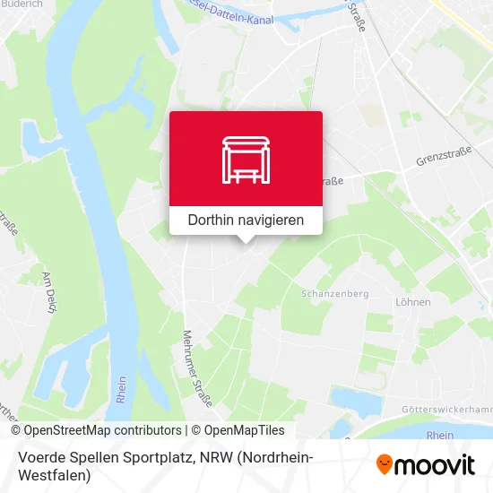 Voerde Spellen Sportplatz Karte