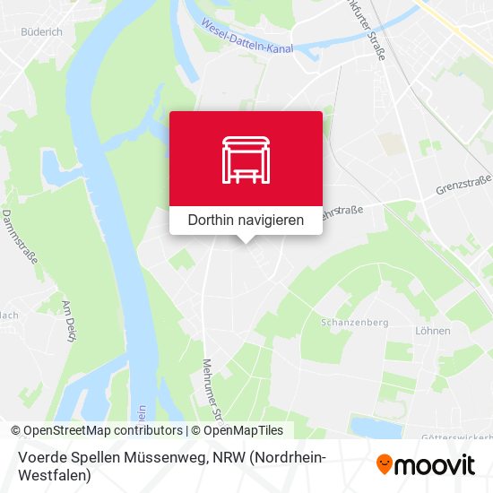 Voerde Spellen Müssenweg Karte