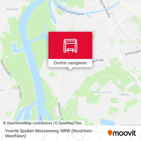 Voerde Spellen Müssenweg Karte