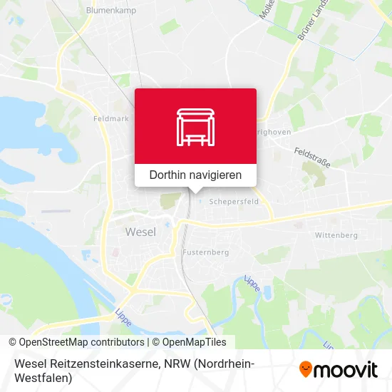 Wesel Reitzensteinkaserne Karte