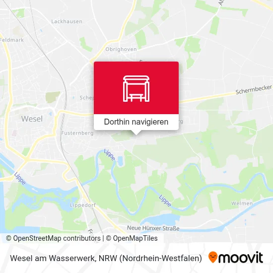 Wesel  am Wasserwerk Karte